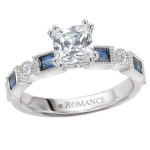 Diamond and Sapphire Engagement Rings