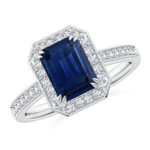 Emerald Cut Sapphire Engagement Rings