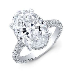 Hidden Halo Oval Engagement Ring