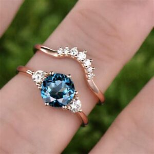 London Blue Topaz Engagement Ring