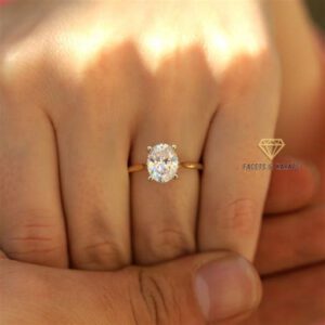 Oval Engagement Ring Thin Band