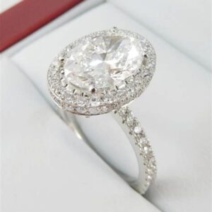 Oval Engagement Ring with Halo