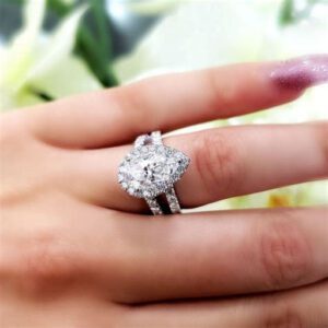 Pear Shaped Halo Engagement Ring