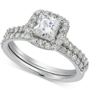 Princess Cut Engagement Ring Set