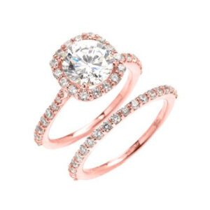 Rose Gold Engagement Ring Set