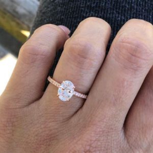 Rose Gold Oval Engagement Rings