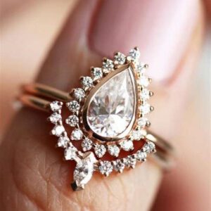 Rose Gold Pear Shaped Engagement Ring