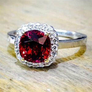 Ruby and Diamond Engagement Ring