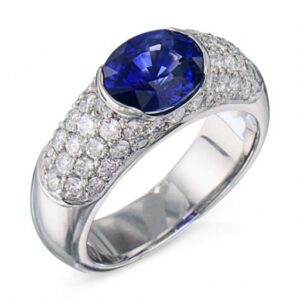 Sapphire and Diamond Engagement Rings