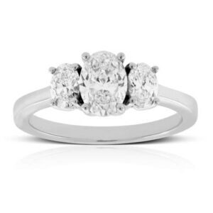 Three Stone Oval Engagement Ring