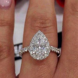 unique pear shaped engagement rings