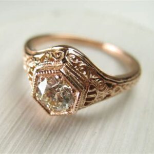 Vintage Rose Gold Engagement Rings