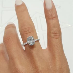 White Gold Oval Engagement Rings