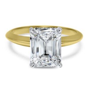 Yellow Gold Emerald Cut Engagement Rings