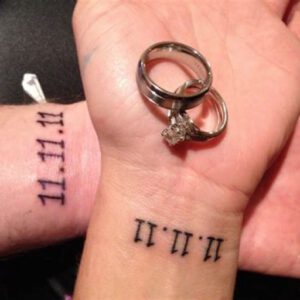 Anniversary Date Tattoo Ideas for Couples