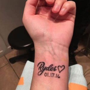 Child Birth Date Tattoo Ideas Female