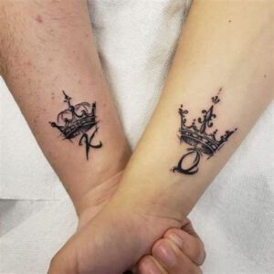 Couples Tattoo Ideas King and Queen