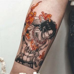 Fire Fist Ace Hugging Luffy Tattoo Ideas