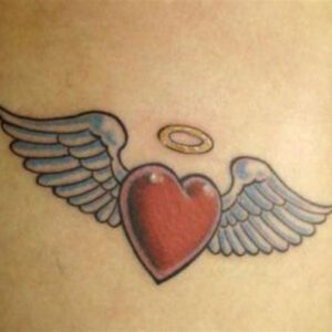 Heart with Angel Wings Tattoo Ideas