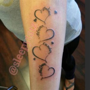 Kid Name Tattoo Ideas for Moms