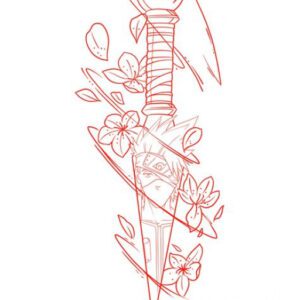 Line Art Anime Tattoo Ideas Drawings