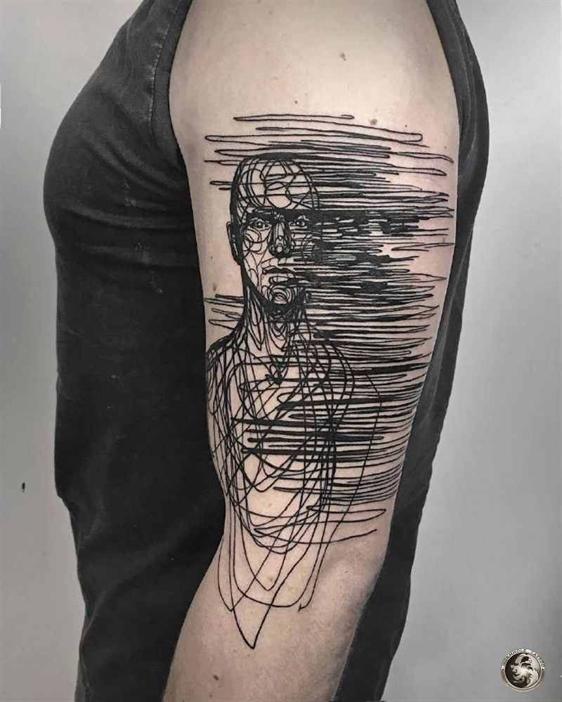 Line Work Tattoo Ideas for Guys - Riccda