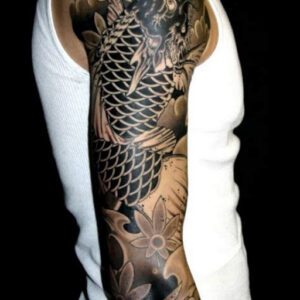 Mens Japanese Forearm Sleeve Tattoo Idea