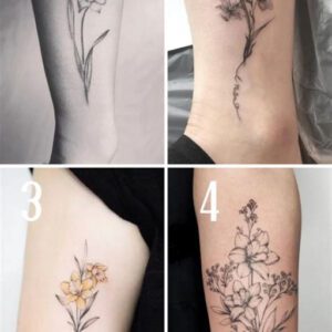 Narcissus December Birth Flower Tattoo Ideas