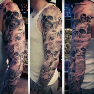 Skull Sleeve Tattoo Ideas for Men