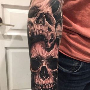 Skull Tattoo Sleeve Ideas for Men