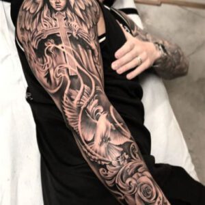 Sleeve Tattoo Ideas for Men Religious