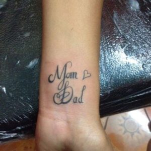 Small Mom and Dad Tattoo Ideas