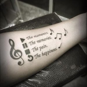 Small Music Tattoo Ideas for Men