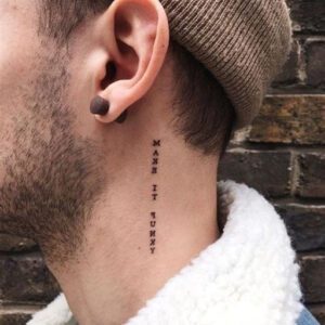 Small Neck Tattoo Ideas for Guys