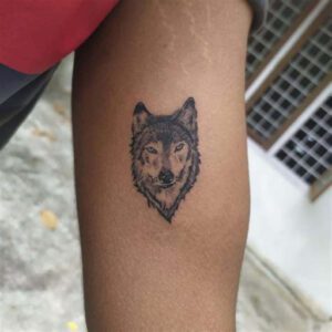 Small Wolf Tattoo Ideas for Men