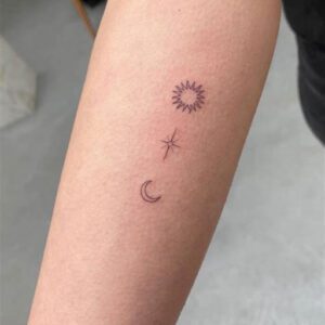 Sun Moon and Star Tattoo Ideas