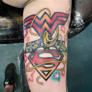 Superman and Wonder Woman Tattoo Ideas