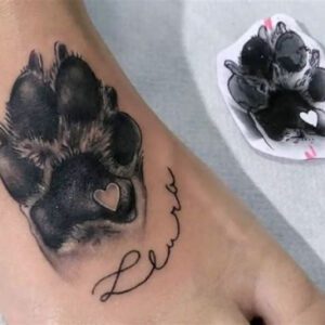 Tattoo Ideas with Dog Paw Prints