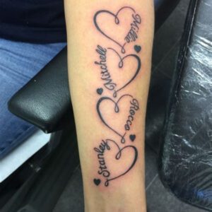 Tattoo Ideas with Grandchildren’s Names