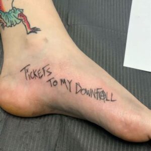 Tickets to My Downfall Tattoo Ideas