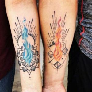 Twin Flame Tattoo Ideas for Couples