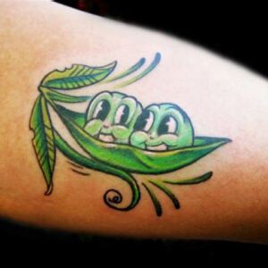 Two Peas in a Pod Tattoo Ideas