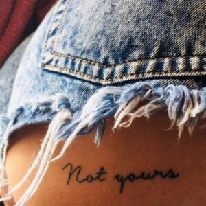 Under Bum Tattoo Ideas for Ladies