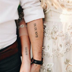 Wedding Date Tattoo Ideas for Guys