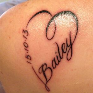 Wife and Son Name Tattoo Ideas