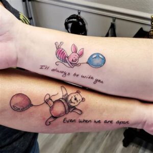 Winnie the Pooh and Piglet Tattoo Ideas