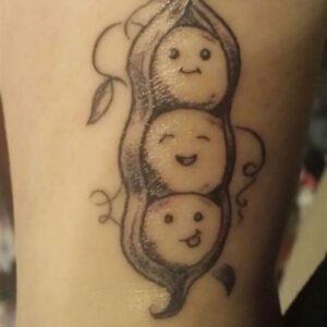 3 Peas in a Pod Tattoo Ideas