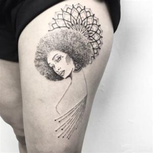 Afro Tattoo Natural Hair Tattoo Ideas