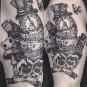 Alice in Wonderland Sleeve Tattoo Ideas