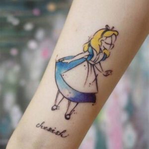 Alice in Wonderland Small Tattoo Ideas